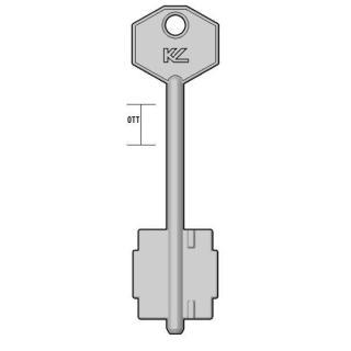 CHIAVE DOPPIA MAPPA. 14PO  OTTONE LUCUDO