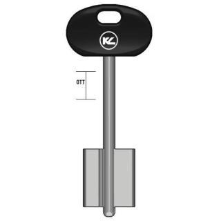 CHIAVE DOPPIA MAPPA  6MOP NERO TP OTTONE LUCIDO
