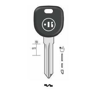 CHIAVE AUTO  VUOTA PER TRANSP. IN OTTONE NK.TESTA PLASTICA