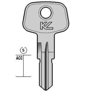 CHIAVE AUTO/MOTO  BT2  OTTONE LUCIDO
