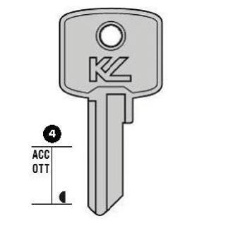 CHIAVE PROFILO CAS4PD  OTTONE LUCIDO