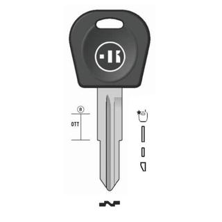 CHIAVE AUTO VUOTA DAE47TK PER TASP.IN OTTONE NK T/PLASTICA