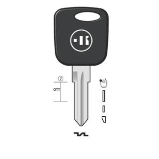 CHIAVE AUTO VUOTA FC7TK PER TASP.IN OTTONE NK T/PLASTICA