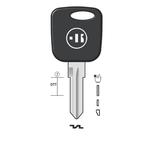 CHIAVE AUTO VUOTA FC7TK PER TASP.IN OTTONE NK T/PLASTICA