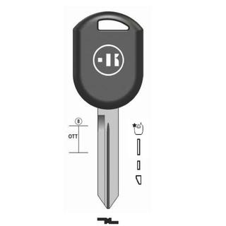 CHIAVE AUTO VUOTA FD21BTK PER TASP.IN OTTONE NK T/PLASTICA