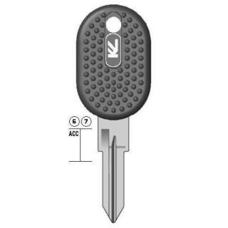 CHIAVE AUTO FT50P TESTA PLATICA NERA  ASC