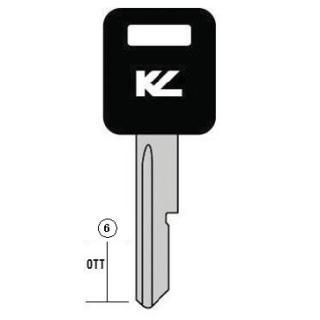 CHIAVE AUTO GM3P TP NERA  OTTONE LUCIDO