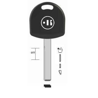 CHIAVE AUTO VUOTA KC1TK PER TASP.IN OTTONE NK T/PLASTICA