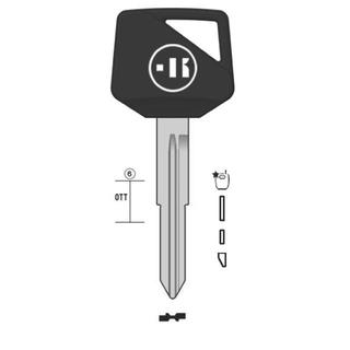 CHIAVE AUTO VUOTA HD70TK PER TASP.IN OTTONE NK T/PLASTICA