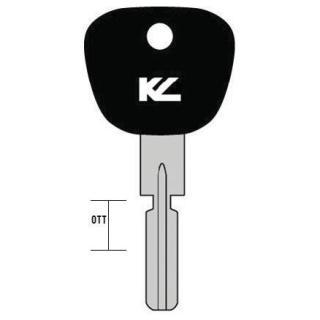 CHIAVE  AUTO HU58P TP NERA OTTONE LUCIDO