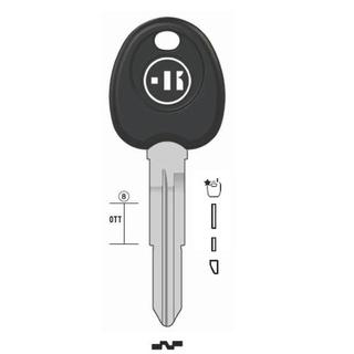CHIAVE AUTO VUOTA  HY12TK  PER TASP.IN OTTONE NK T/PLASTICA