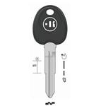 CHIAVE AUTO VUOTA  HY12TK  PER TASP.IN OTTONE NK T/PLASTICA