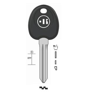 CHIAVE AUTO VUOTA  HY14STK PER TASP.IN OTTONE NK T/PLASTICA