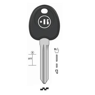 CHIAVE AUTO VUOTA HY14TK PER TASP.IN OTTONE NK T/PLASTICA