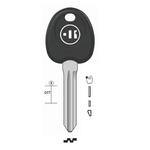 CHIAVE AUTO VUOTA HY14TK PER TASP.IN OTTONE NK T/PLASTICA