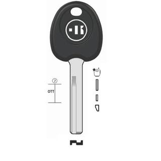 CHIAVE AUTO VUOTA HY21TK PER TASP.IN OTTONE NK T/PLASTICA