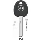 CHIAVE AUTO VUOTA HY21TK PER TASP.IN OTTONE NK T/PLASTICA