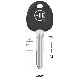 CHIAVE AUTO VUOTA  HY6TK  PER TASP.IN OTTONE NK T/PLASTICA