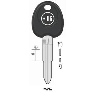 CHIAVE AUTO VUOTA  HY7STK  PER TASP.IN OTTONE NK T/PLASTICA