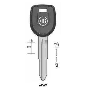 CHIAVE AUTO VUOTA MT1BTK PER TASP.IN OTTONE NK T/PLASTICA