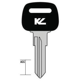 CHIAVE AUTO PG32P TESTA PLATICA NERA  OTTONE LUCIDO