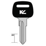 CHIAVE AUTO PG32P TESTA PLATICA NERA  OTTONE LUCIDO