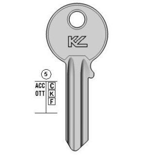 CHIAVE UNIVERSALE UN5S OTTONE LUCIDO PZ 100
