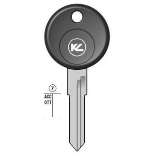 CHIAVE AUTO V33P TESTA PLASTICA  NERA  ASC