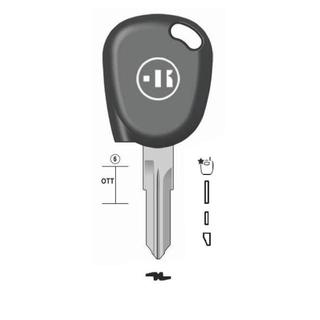 CHIAVE AUTO VUOTA VE20TK PER TASP.IN OTTONE NK T/PLASTICA