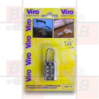 LUCCHETTO MOSCHETTONE COMB.VARIABILE mm 20 NK.BLISTER Q/5 PZ