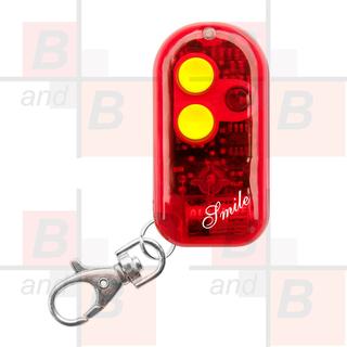 TELECOMANDO TX 2 CANALI SMILE ROSSO TRASPARENTE