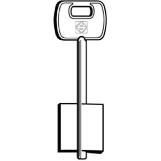 CHIAVE DOPPIA MAPPA 5IE1 A6I N OTTONE NICHELATO