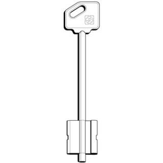 CHIAVE DOPPIA MAPPA 5R16  IN OTTONE NICHELATO