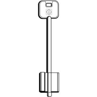 CHIAVE DOPPIA MAPPA 5R9  IN OTTONE NICHELATO