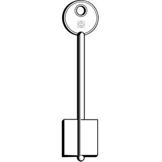 CHIAVE DOPPIA MAPPA 5C6 IN OTTONE NICHELATO