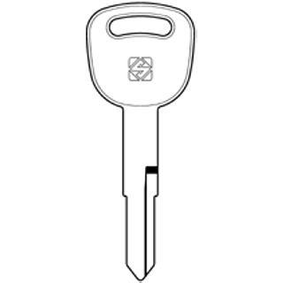 CHIAVE AUTO/MOTO KYM2  IN OTTONE NICHELATO