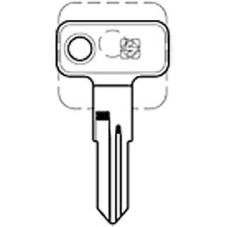 CHIAVE PROFILO MER33R  IN OTTONE NICHELATO